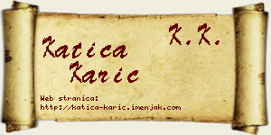 Katica Karić vizit kartica